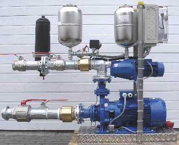Pumpstation 50/250B/A* mit Jockeypumpe und Filteranbau