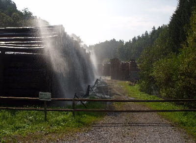 Holzberegnungsanlage im Nasslager