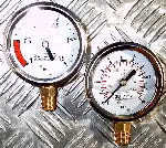 Manometer mit Edelstahlgehäuse, glyzeringedämpft